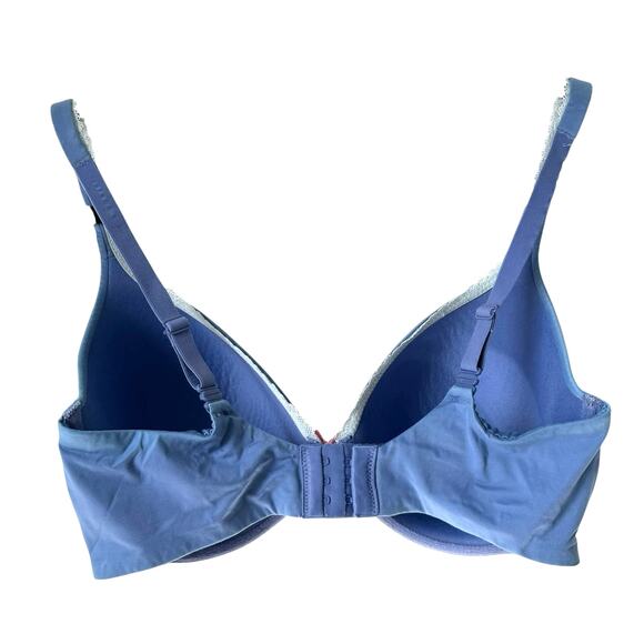 Victoria's Secret Blue Bra 34 DDD/F Lightly Lined Full Coverage Body By Victoria - Picture 10 of 11